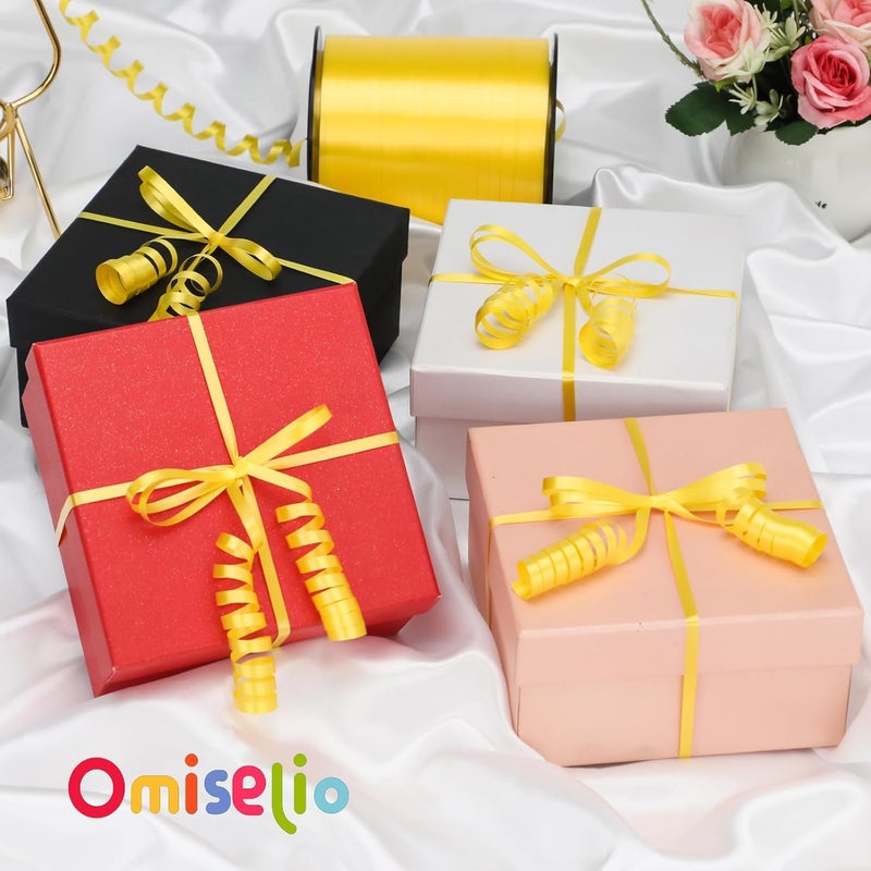 OMISELIO Yellow Curling Ribbon, 500 Yard, 3/16" for Gift Wrapping, Balloon String, Christmas, Birthday Party - Image 2